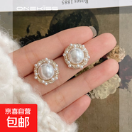 復(fù)古法式港風(fēng)溫柔珍珠耳釘小眾設(shè)計(jì)高級(jí)耳環(huán)優(yōu)雅氣質(zhì)簡(jiǎn)約百搭耳飾 復(fù)古港式珍珠耳釘