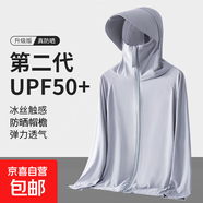 【換季穿衣】春秋男女款超薄透氣遮陽薄外套室外騎行防風(fēng)防曬保暖 銀灰【防曬衣帽檐款】 5XL 建議180-200斤