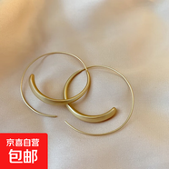 銀針中古圓形花朵流蘇耳環(huán)歐美復(fù)古金屬感耳釘氣質(zhì)輕奢耳飾批發(fā)女 3#耳鉤-啞金色.