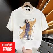 韓版潮牌短袖t恤男2025夏季新款寬松ins潮流休閑青少年百搭上衣QP 漫步小丑五分袖T恤 M