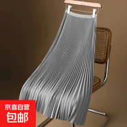 高腰百褶半身裙女春秋新款韓版顯瘦中長款a字裙垂感寬松大擺裙子 銀灰色(百褶工藝) M 【建議100-110斤】