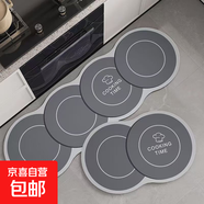硅藻廚房地墊防滑可擦免洗腳墊吸油吸水墊入戶(hù)進(jìn)門(mén)防水門(mén)墊地墊 GZN-開(kāi)心廚房【餐具】 50cm×80cm【防滑耐臟】