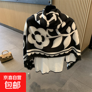 小格子亞麻圍巾女夏季2024新款防曬大方巾薄款絲巾空調房外搭披肩 mzf-065 130*130cm