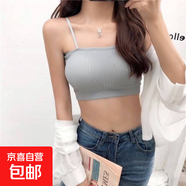 【1-3件裝】韓版吊帶背心女學(xué)生打底無(wú)鋼圈裹胸內衣女抹胸式文胸 【1件裝】灰色 L 【100-125斤】