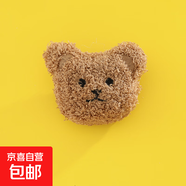卡通毛絨小熊別針公仔玩偶胸針百搭可愛(ài)包包衣服徽章情侶配飾女潮 深咖1個(gè)裝