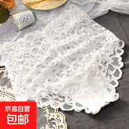 內(nèi)褲女士冰絲高腰收腹提臀蕾絲全棉抗菌襠少女短褲夏季薄款 白色 1條 2XL