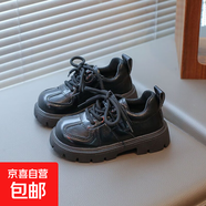 兒童皮鞋2025春秋新款男童單鞋英倫風(fēng)小女孩公主鞋軟底黑色小皮鞋 調皮蟲(chóng)&TPC-X252鞋帶款黑色 27