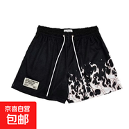 柯菲沃火焰短褲美式潮牌籃球訓練四分褲男女不過(guò)膝潮牌健身運動(dòng)速 穩-DK427白火焰（籃球專(zhuān)用短褲） L （建議100-125斤以?xún)龋?
                                         title=