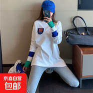 白色中長(zhǎng)款打底衫女春秋冬2025新款德絨加絨長(zhǎng)袖t恤上衣綠螺口YXQ 【春秋薄款】9003白色 2XL 建議134-145斤