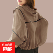 2025新款夏季冰絲防曬衣女款薄款拉風(fēng)涼爽防曬服休閑短外套上衣 咖啡色 【防曬衣】 2XL 【建議125-135斤】
