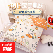 兒童全棉幼兒園被子三件套寶寶入園午睡專用六七件套嬰兒純棉被褥 梵赫-甜味兔兔 1+2子母款棉花七件套
