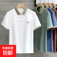夏季款冰絲高端刺繡polo衫商務(wù)休閑男士修身短袖撞色翻領(lǐng)t恤上衣 KC-A10白色 (涼感冰絲款) XL （建議125-135斤以?xún)龋?
                                         title=