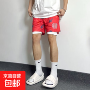 新款ee美式籃球不過膝三分褲男運(yùn)動(dòng)短褲男訓(xùn)練健身褲透氣跑步褲潮 KK99大紅色 L
