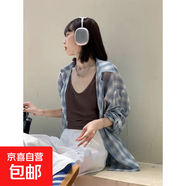純色雪花棉吊帶背心內搭外穿女2025夏季新款涼感冰絲薄款體恤上衣 K26-深咖色 XL 建議120-130斤