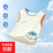 兒童背心夏季無袖嬰兒背心男女寶寶短袖T恤純棉印花上衣清涼坎肩 河豚寶貝 120 cm 推薦身高109-118cm