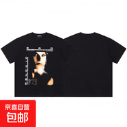 2025年百搭歐美潮牌短袖100%純棉痞帥復(fù)古休閑夏季男女情侶T恤潮 ERD6127黑色-690 XL