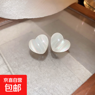 銀針法式花朵愛心珍珠耳釘優(yōu)雅高級感復古耳環(huán)小眾氣質(zhì)新款耳飾女 31#銀針-愛心-白色