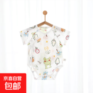 【夏季清倉包屁衣】新生嬰兒薄款短袖包屁衣0-3個(gè)月純棉連體衣 水果蛙【6530】 73cm