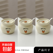 瓦罐一人份隔水燉煲湯煨湯帶蓋小湯盅蒸菜蛋碗食品級家用陶瓷燉盅 燉盅【小鹿500毫升】三個(gè)+湯勺