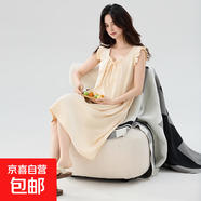 睡裙女夏季純棉無袖2025新款休閑吊帶裙性感背心寬松大碼胖mm睡衣 Z33004 4XL