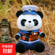 卡通新款男生帥氣酷酷特警熊貓公仔生日禮物安撫抱枕男空軍熊貓 空軍熊貓 35厘米【優(yōu)質(zhì)毛絨】