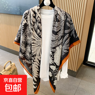 小格子亞麻圍巾女夏季2024新款防曬大方巾薄款絲巾空調(diào)房外搭披肩 mzf-082 130*130cm