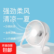 【京東物流】電風(fēng)扇桌面風(fēng)扇USB小風(fēng)扇大風(fēng)力迷你輕音小電扇家用臥室學(xué)生宿舍辦公室臺(tái)式桌面扇 【象牙白】8寸兩檔調(diào)節(jié)