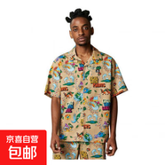 泰國(guó)復(fù)古碎花情侶短袖襯衫夏季港風(fēng)同款沙灘海邊旅游古巴領(lǐng)襯衣服 D4012【襯衣】 L