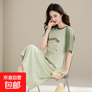 睡裙夏季女純棉短袖可愛卡通網(wǎng)紅睡衣女夏天寬松女士春秋款家居服 Z655 3XL