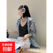 純色雪花棉吊帶背心內(nèi)搭外穿女2025夏季新款涼感冰絲薄款體恤上衣 K26-黑色 2XL 建議130-140斤
