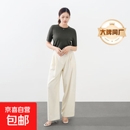【阿瑪尼制造商】LP同款春夏氣質(zhì)純色針織衫女天絲打底針織衫 中綠 L （110-125斤）