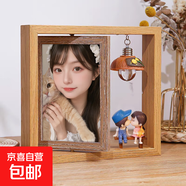 相框照片定制加洗照片高清沖印打印擺臺(tái)生日禮物女生送女朋友老婆周年紀(jì)念日結(jié)婚實(shí)用高級(jí)小眾520情人節(jié) 【燈下情侶】雙面旋轉(zhuǎn) 6寸相框+洗照片+禮盒禮袋