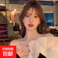 法式蝴蝶結流蘇耳環(huán)女小眾感高級氣質(zhì)耳釘ins風(fēng)精致耳夾耳飾 蝴蝶結流蘇耳夾
