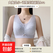 茵婷莎文胸聚攏收副乳上托防下垂大胸顯小胖MM內(nèi)衣女薄款舒適無鋼 天空藍(lán) 90B