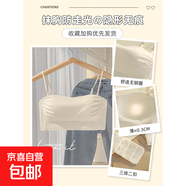 抹胸內衣女細肩帶小胸聚攏美背2025新款吊帶裙專(zhuān)用背心一體文胸罩 乳白-單件 75B /34B