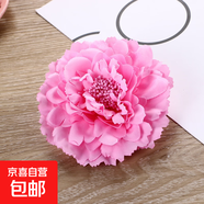 韓版牡丹花花朵胸花大花朵高檔布藝胸針花朵絕美配飾頭花多色可選 橘粉