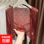 搭防曬獨(dú)特絕美小上衣吊帶裙外搭網(wǎng)紗蕾絲開衫2025新款開春韓系穿 安克拉紅 XL （體重130以內(nèi)）