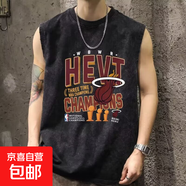 美式印花寬松背心男夏季健身坎肩ins袖坎袖無袖T恤潮休閑男女 灰色 零野    BS499 4XL 【165-180斤】