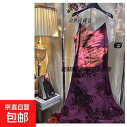 【暗夜梅紫】復(fù)古花色棉質(zhì)麻感吊帶連衣裙寬松版A字裙遮肉裙8106 紫花吊帶裙 XL （115-130斤）