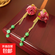 銀針不規則珍珠復古耳環(huán)小眾設計感法式耳釘耳墜時(shí)尚氣質(zhì)耳飾批發(fā) 129#銀針-綠色-紫色