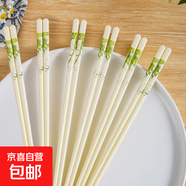新款鈴蘭花餐具套裝家用INS陶瓷碗家用吃飯斗笠碗盤子菜盤湯碗筷 【6雙】鈴蘭花筷子