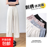 氣球燈籠休閑褲女九分褲女裝2025新款小個(gè)子哈倫褲 香檳白 M