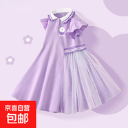 【女童連衣裙】夏季2025新款公主裙女孩大童洋氣時(shí)髦衣服夏季裙子 Z泡泡花K紫 160