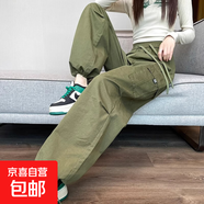 【戶(hù)外】美式工裝褲女款小個(gè)子春秋2025新款酷颯風(fēng)登山?jīng)_鋒褲 軍綠色【常規(guī)款】 L 105-120斤選