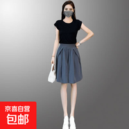 【冰絲速干】闊腿短褲女2025夏季新款高腰裙褲大碼休閑五分褲女裝 灰色【有口袋】 XL 【建議115-130斤】