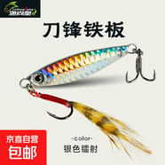 飄落路亞鐵板魚(yú)鱗紋翹嘴克星新款釣魚(yú)全水層路亞餌鐵板路亞餌鐵板 銀色五只裝 20g