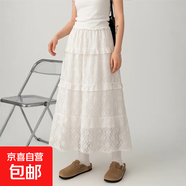 白色半身裙女春夏2025新款腰a字中長(zhǎng)款溫柔風(fēng)小個(gè)子蛋糕裙 白色-常規(guī)款 S