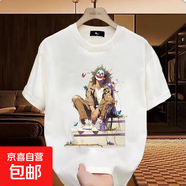 韓版潮牌短袖t恤男2025夏季新款寬松ins潮流休閑青少年百搭上衣QP 03小丑五分袖T恤 L