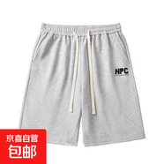 夏季新款美式運動(dòng)五分褲男士寬松直筒休閑短褲女中褲 短褲NPC口袋灰色 4XL