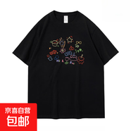 今年新款爆款純棉短袖t恤女童趣涂鴉彩色簡(jiǎn)筆小熊甜美上衣 121DPJ 黑色/彩色簡(jiǎn)筆涂鴉 121 3XL 可穿200斤以?xún)?
                                         title=